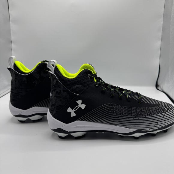Under Armour UA Toxic Six Football‎ Cleats Black Neon Yellow Mens Size 10.5 main image 6